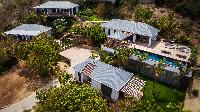 splendid aerial view of Saint Barth Villa Coco Rock luxury holiday home, vacation rental