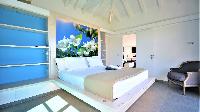 fresh bedroom linens in Saint Barth Villa Flora luxury holiday home, vacation rental