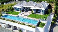 incredible aerial view of Saint Barth Villa Flora luxury holiday home, vacation rental