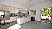 cool modern kitchen of Saint Barth Villa Flora luxury holiday home, vacation rental