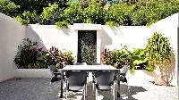 cool patio of Saint Barth Villa Flora luxury holiday home, vacation rental