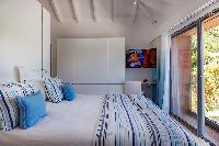 fresh bed sheets in Saint Barth Villa Javacanou luxury holiday home, vacation rental