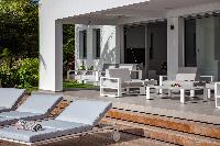 cool patio of Saint Barth Villa Javacanou luxury holiday home, vacation rental