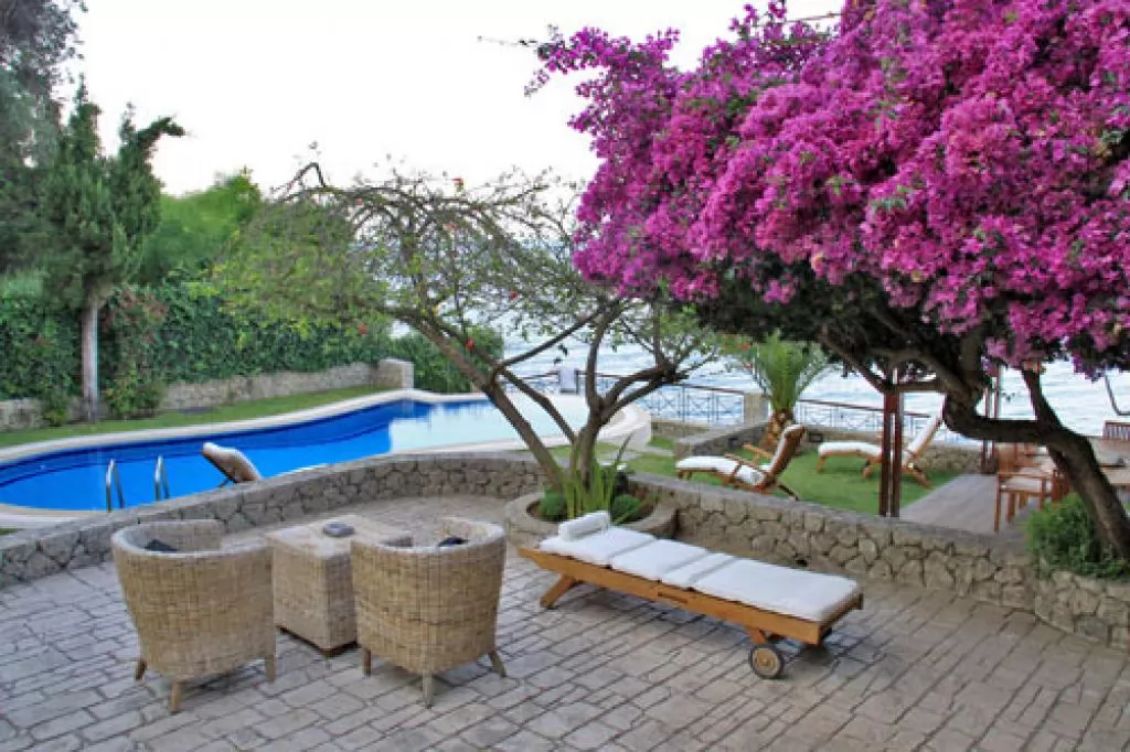 beautiful garden of Corfu Villa Benele luxury holiday home, vacation rental