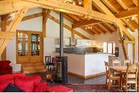 delightful barn ceiling of French Alps - Chalet Le Passeu luxury apartment