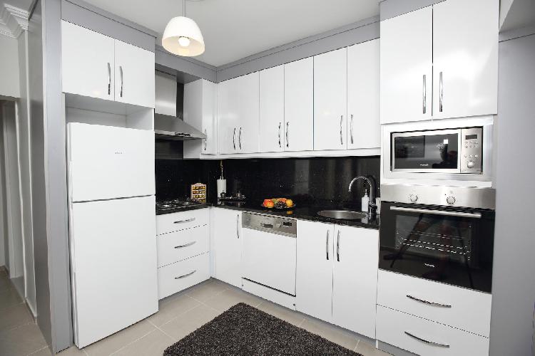 modern kitchen of Istanbul - Orange Citrine 2BR luxury apartment and vacation rental