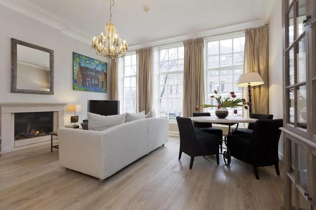 cool open-plan living room of Amsterdam - Apartment Lex B luxury apartment