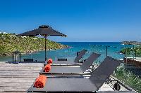 cool sun loungers of Saint Barth Villa Blackstone luxury holiday home, vacation rental