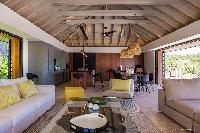 cool living room of Saint Barth Villa Blackstone luxury holiday home, vacation rental