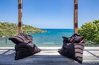 beautiful seafront terrace of Saint Barth Villa Blackstone luxury holiday home, vacation rental