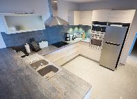 cool kitchen of Saint Barth Villa Ouanalao luxury holiday home, vacation rental
