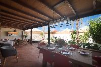 cool courtyard of Saint Barth Villa Petit Bali luxury holiday home, vacation rental