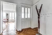 artistic walls and lovely floorings in a 3-bedroom Paris luxury apartment