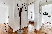 artistic walls and lovely floorings in a 3-bedroom Paris luxury apartment