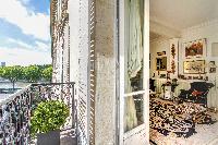 charming balcony overlooking the streets in a Paris luxury apartment