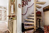elegant stairs in 3-bedroom Paris luxury apartment