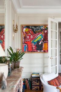 framed artworks in Paris luxury apartment