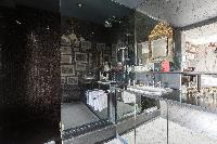 elegant ensuite bath with mirror-cabinets in a Paris luxury apartment