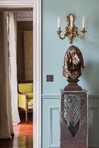 curio-filled interiors in a 2-bedroom Paris luxury apartment