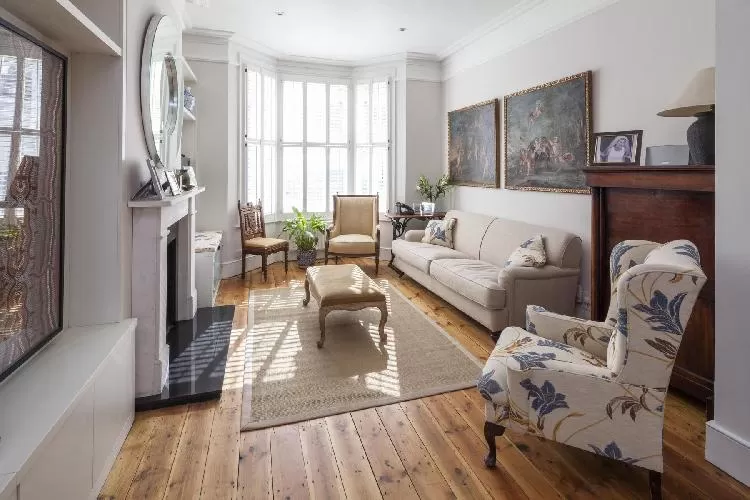 delightful living room of London Winchendon Road luxury apartment
