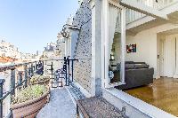 balcony in a Paris luxury apartment