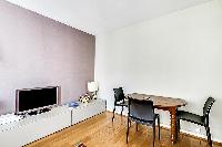 a three-seater dining area in paris luxury apartment