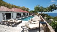 cool balcony of Saint Barth Villa Serenity luxury holiday home, vacation rental