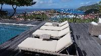 cool sun loungers at Saint Barth Villa Serenity luxury holiday home, vacation rental