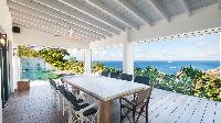 cool balcony of Saint Barth Villa Jocapana luxury holiday home, vacation rental