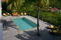 lovely garden of Saint Barth Villa Habitation Saint Louis luxury holiday home, vacation rental