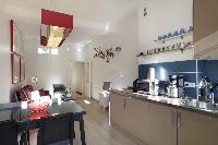 cool open-plan living room of Marais - Saint Claude luxury apartment