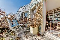 cool rooftop balcony of Paris - Rue du Banquier Penthouse luxury apartment