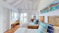 fresh bedroom linens in Saint Barth Villa Cap Au Vent luxury holiday home, vacation rental