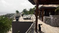 cool balcony and deck of Saint Barth Villa Joy luxury holiday home, vacation rental