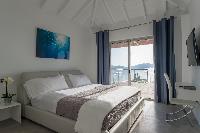 clean bedroom linens in Saint Barth Villa Pointe Milou luxury holiday home, vacation rental