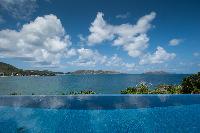 cool infinity pool of Saint Barth Villa Pointe Milou luxury holiday home, vacation rental