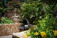 cool patio of Saint Barth Villa Pointe Milou luxury holiday home, vacation rental