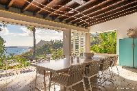 beautiful dining room of Saint Barth Villa Acamar luxury holiday home, vacation rental