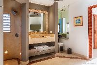 elegant bathroom in Saint Barth Villa Acamar luxury holiday home, vacation rental