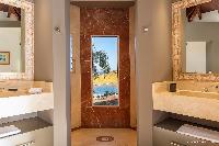 fancy bathroom in Saint Barth Villa Acamar luxury holiday home, vacation rental