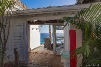 cool courtyard of Saint Barth Villa Acamar luxury holiday home, vacation rental