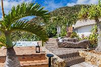 cool garden of Saint Barth Villa Acamar luxury holiday home, vacation rental