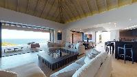 cool living room of Saint Barth Villa Romane luxury holiday home, vacation rental