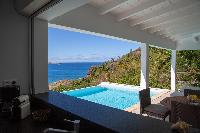 cool terrace Saint Barth Villa Tortue luxury holiday home, vacation rental