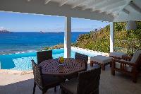 cool lanai of Saint Barth Villa Tortue luxury holiday home, vacation rental