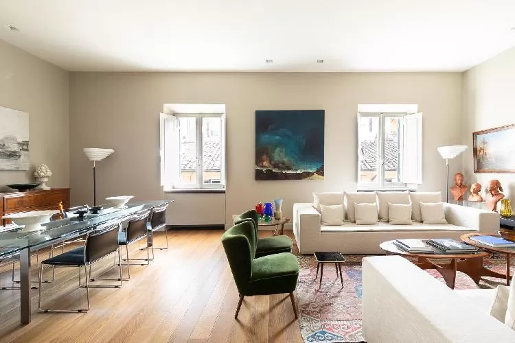 awesome living room of Monti-San Lorenzo - Via del Boschetto II luxury apartment