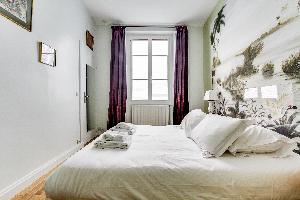 clean bed sheets in luxury apartment and vacation rental