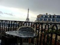 amazing balcony of Tour Eiffel - Place des Etats Unis luxury apartment