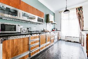 modern kitchen appliances in Marais - Francs Bourgeois luxury apartment
