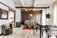 2-bedroom Paris luxury apartment with beautiful parquet flooring and authentic high ceiling beams